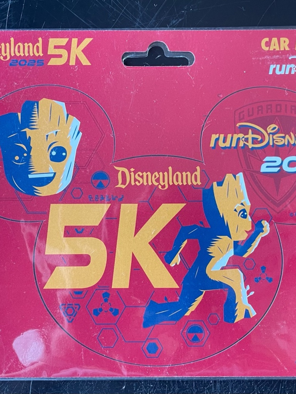 Disneyland 5K car magnet - Red & Gold Groot Design